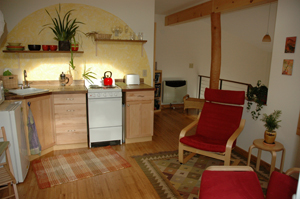 kitchen area of Slow Living Cottage